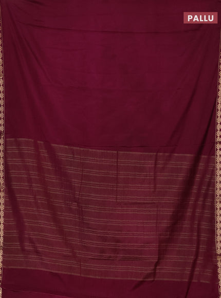 Purple Semi Mysore Silk Saree