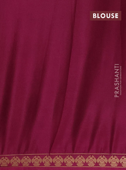 Purple Semi Mysore Silk Saree