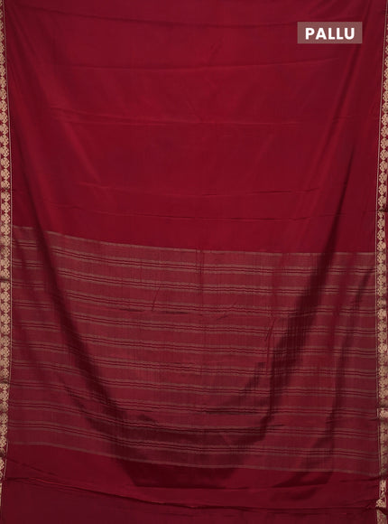 Red Semi Mysore Silk Saree