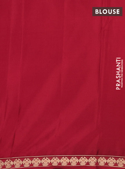 Red Semi Mysore Silk Saree