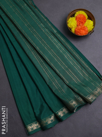Green Semi Mysore Silk Saree