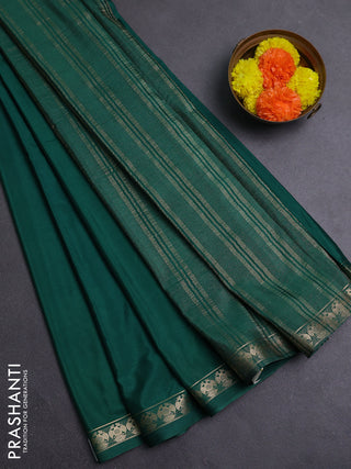 Green Semi Mysore Silk Saree