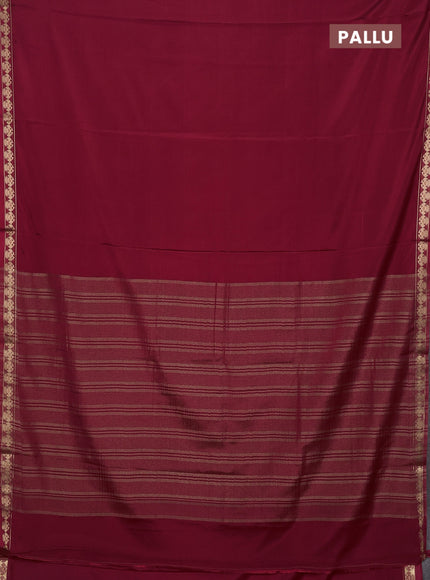 Pastel Maroon Semi Mysore Silk Saree