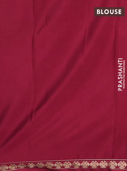Pastel Maroon Semi Mysore Silk Saree