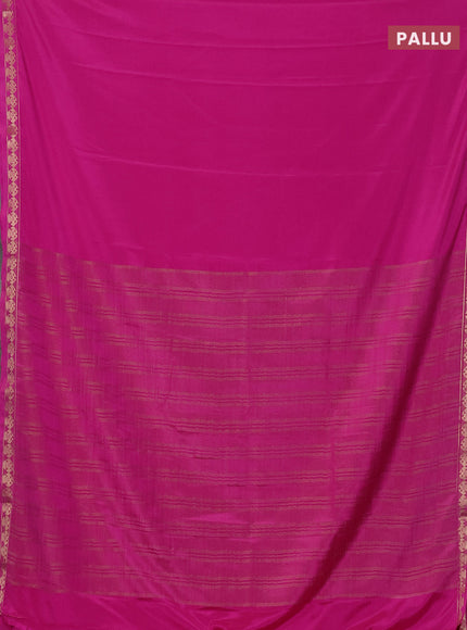 Pink Semi Mysore Silk Saree