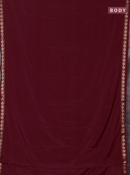 Maroon Semi Mysore Silk Saree