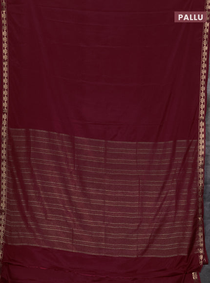 Maroon Semi Mysore Silk Saree