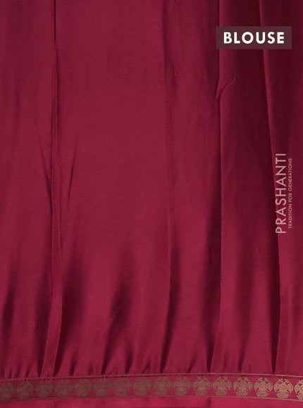 Maroon Semi Mysore Silk Saree