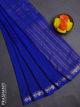 Blue Semi Mysore Silk Saree