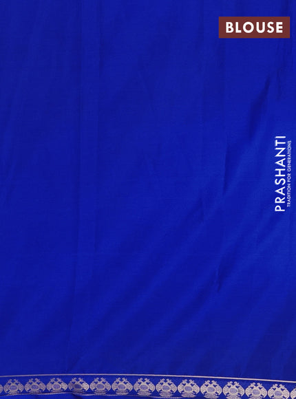 Blue Semi Mysore Silk Saree