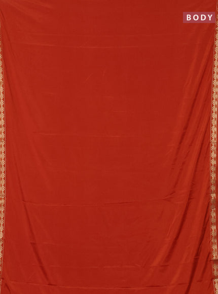 Rust Semi Mysore Silk Saree