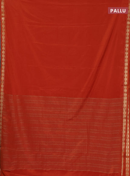 Rust Semi Mysore Silk Saree