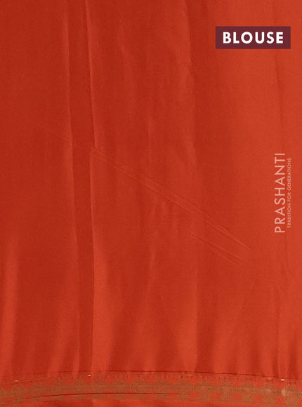 Rust Semi Mysore Silk Saree