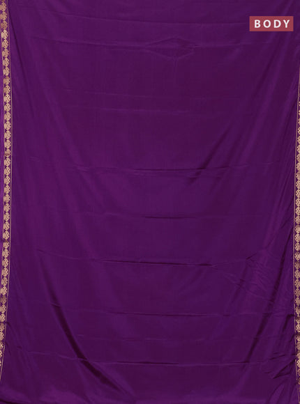 Purple Semi Mysore Silk Saree