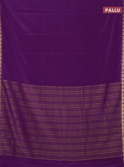 Purple Semi Mysore Silk Saree