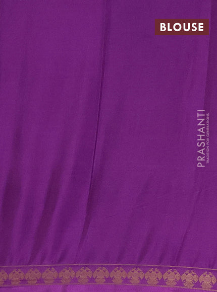 Purple Semi Mysore Silk Saree