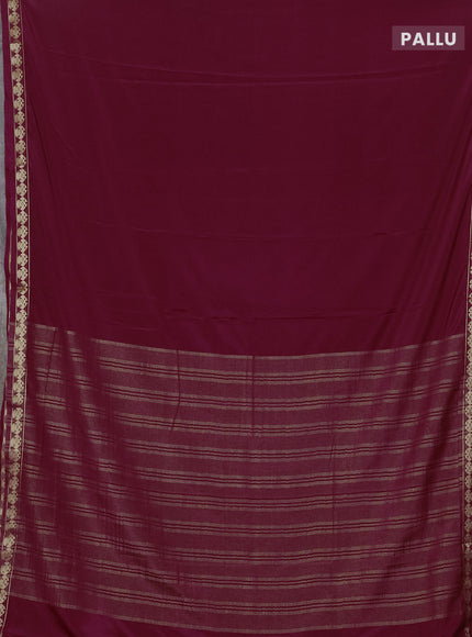 Wine Semi Mysore Silk Saree