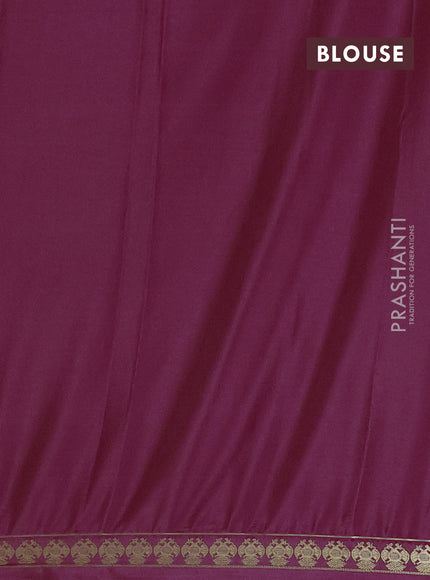 Wine Semi Mysore Silk Saree