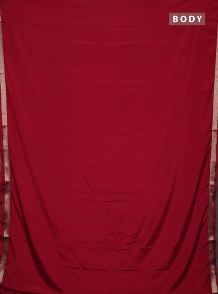 Red Semi Mysore Silk Saree