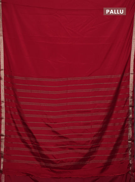 Red Semi Mysore Silk Saree