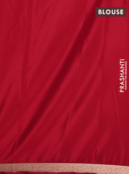 Red Semi Mysore Silk Saree