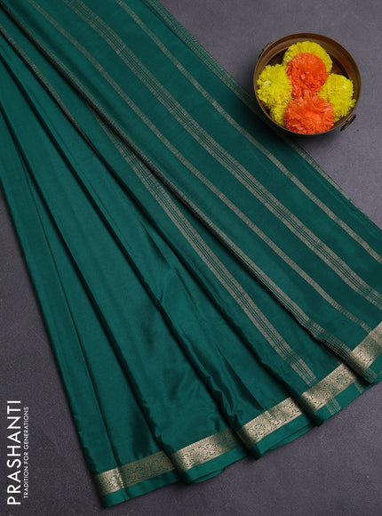 Green Semi Mysore Silk Saree