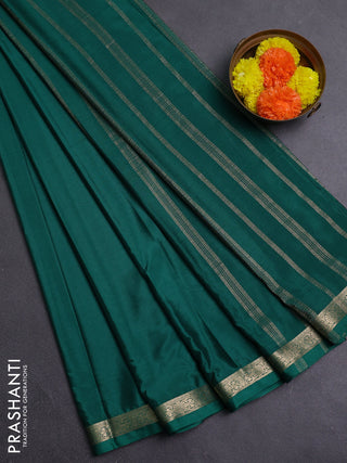 Green Semi Mysore Silk Saree