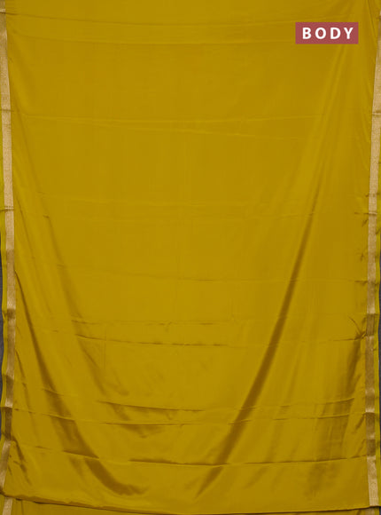 Yellow Semi Mysore Silk Saree