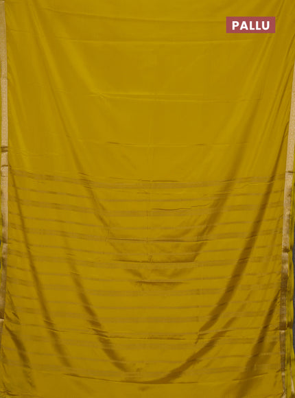 Yellow Semi Mysore Silk Saree