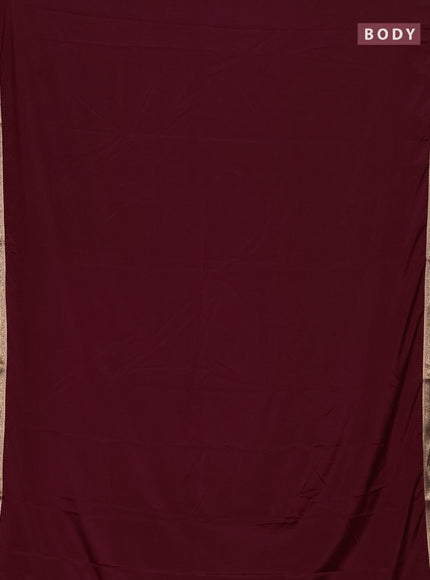 Wine Semi Mysore Silk Saree