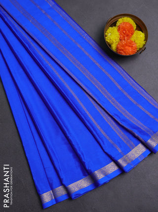 Royal Blue Semi Mysore Silk Saree