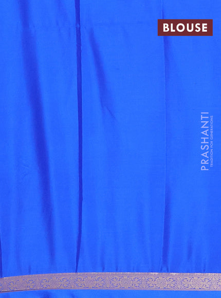 Royal Blue Semi Mysore Silk Saree
