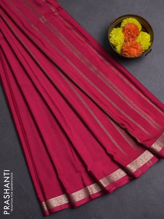 Peach Pink Semi Mysore Silk Saree