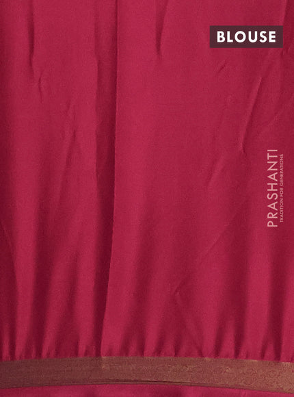 Peach Pink Semi Mysore Silk Saree