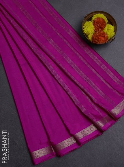 Pink Semi Mysore Silk Saree