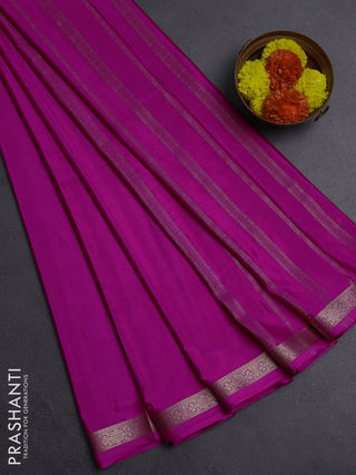 Pink Semi Mysore Silk Saree