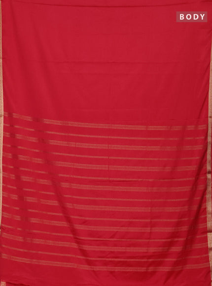 Peach Pink Semi Mysore Silk Saree