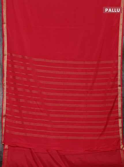 Peach Pink Semi Mysore Silk Saree