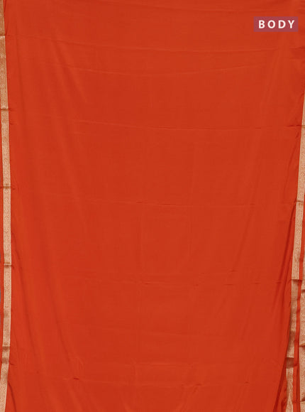 Orange Semi Mysore Silk Saree