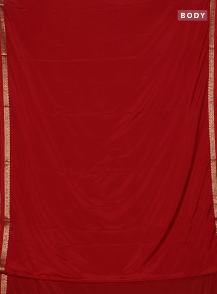 Red Semi Mysore Silk Saree