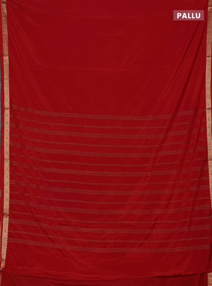 Red Semi Mysore Silk Saree