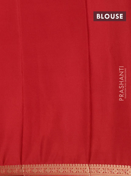 Red Semi Mysore Silk Saree