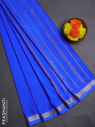 Royal Blue Semi Mysore Silk Saree