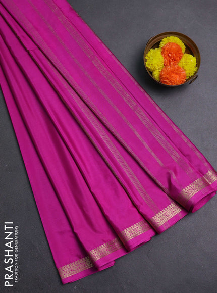Pink Semi Mysore Silk Saree