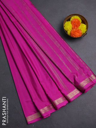Pink Semi Mysore Silk Saree