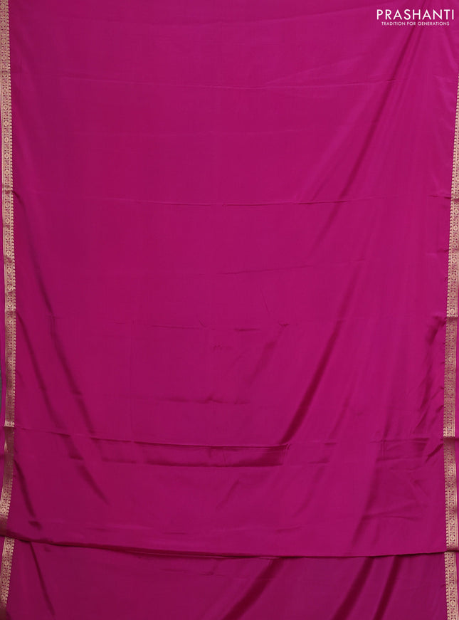 Pink Semi Mysore Silk Saree