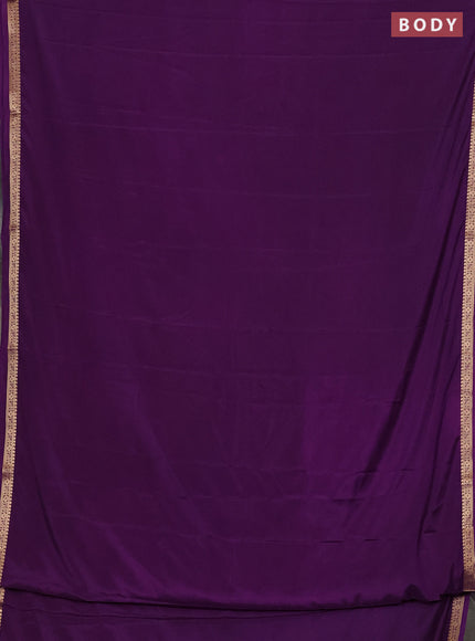 Purple Semi Mysore Silk Saree
