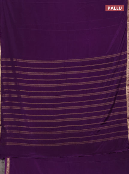 Purple Semi Mysore Silk Saree