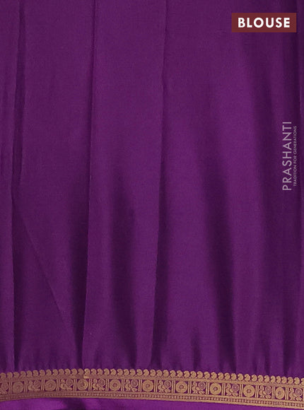 Purple Semi Mysore Silk Saree