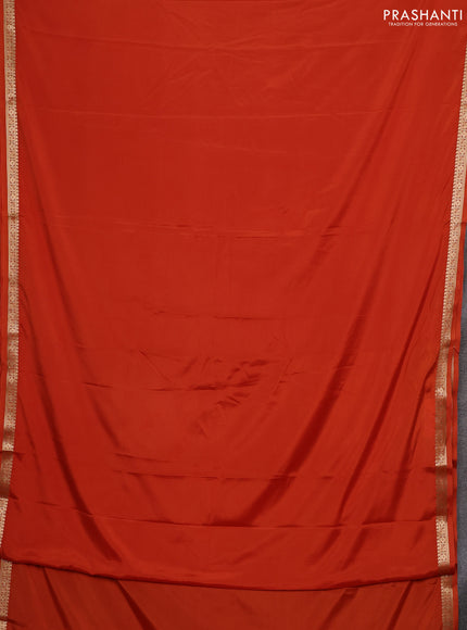 Rust  Semi Mysore Silk Saree